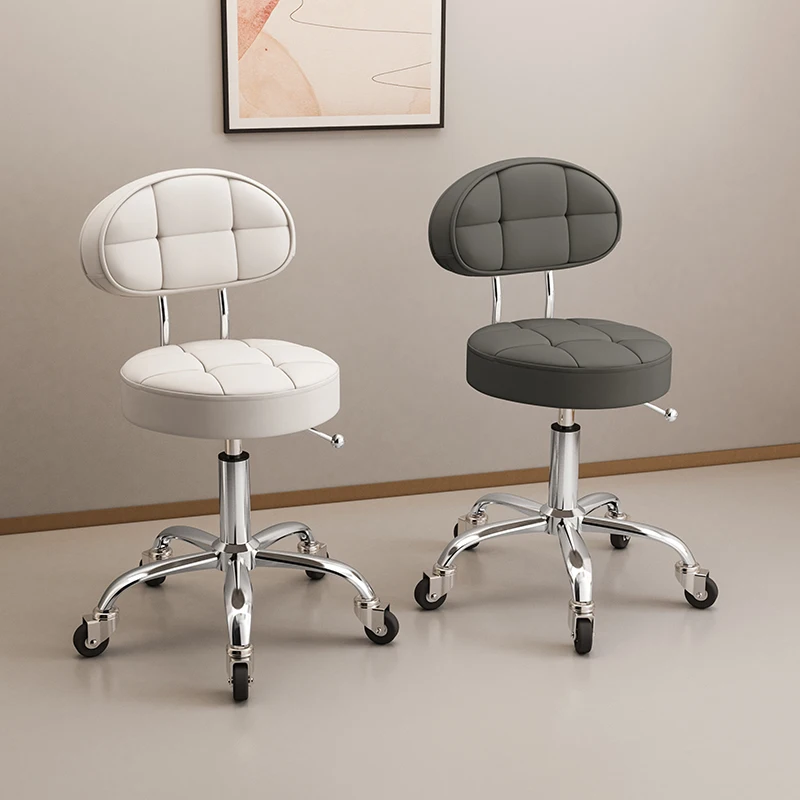 Professional Beauty Salon Chairs Backrest Barber Pedicure Chair Lifting Manicure Hairdresser Hair Salons Wheel Stool Furniture