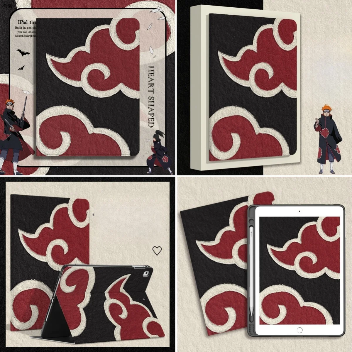 

Naruto Ipad Case for Apple IPad Air Magnetic Flip Smart Cover with Pencil Holder Stand Soft Silicone Anime Tablet Case