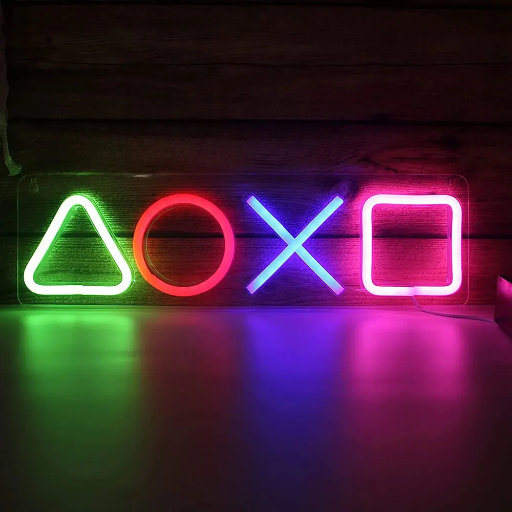 Game  Neon Sign for Game Room Decoration - Game Neon Sign for Teen Boys Room Decor, LED Game Neon Sign Game Wall Decor Gift