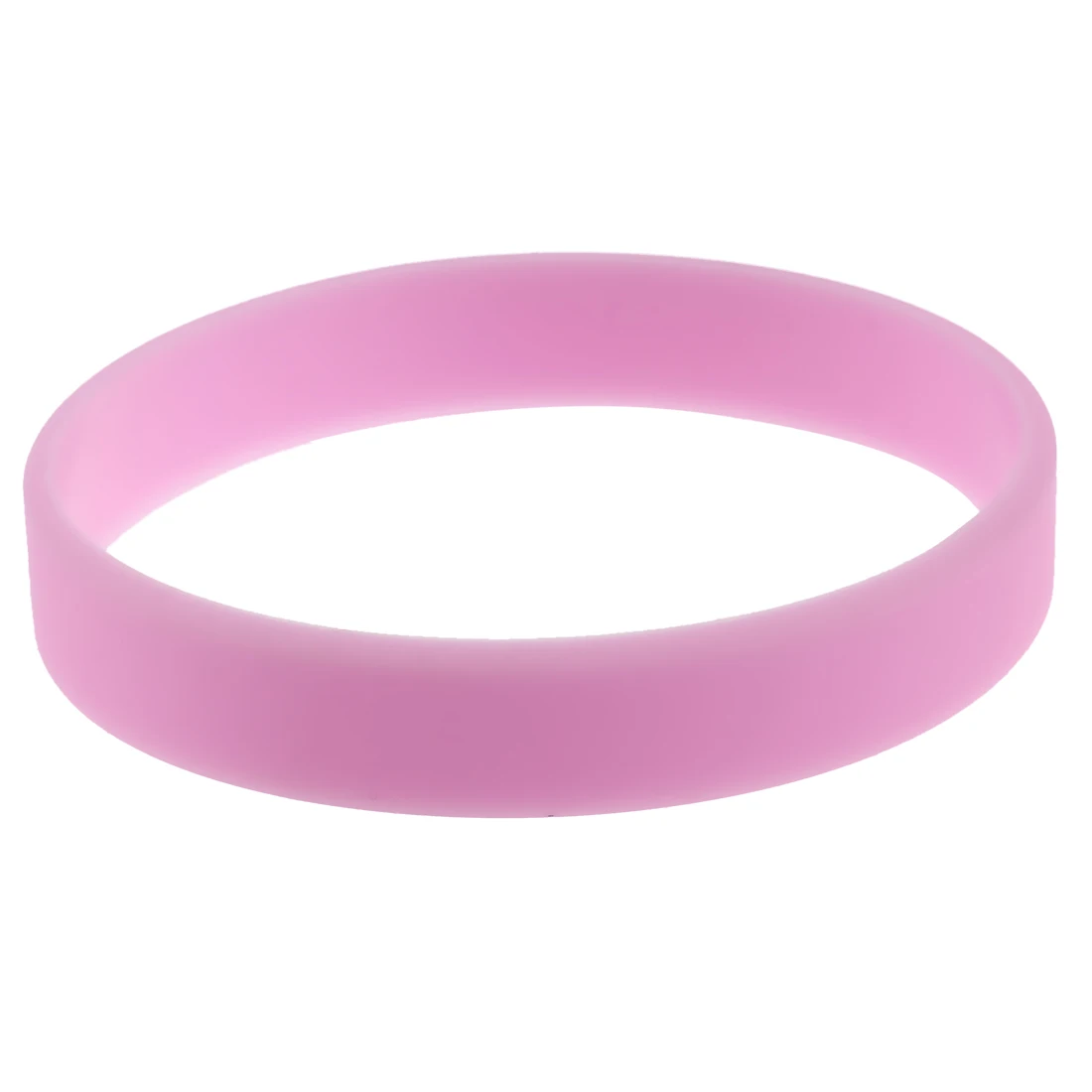 Fashion Silicone Rubber Elasticity Wristband Wrist Band Cuff Bracelet Bangle Pink