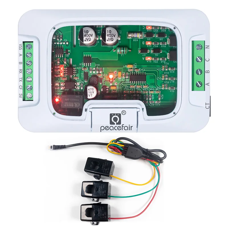 PZEM-6L24 Din السكك الحديدية التيار المتناوب 220/380 فولت 3-Phase 4-Wire مقياس الطاقة 100A 50/60 هرتز Bivolt استهلاك الطاقة/KWh متر/Wattmeter 60 هرتز