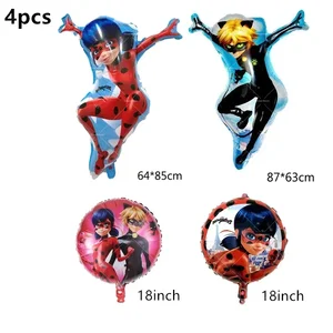 Mädchen Lady Bugg Dekoration begünstigt Kuchen -Toper Flag -Banner Prinzessin Balloons Kinder Kinder Spielzeug Happy Birthday Party Einwegtisch -Utensilien 12 Hauptverkäufe Lady Bug Geburtstagdekoration - №3