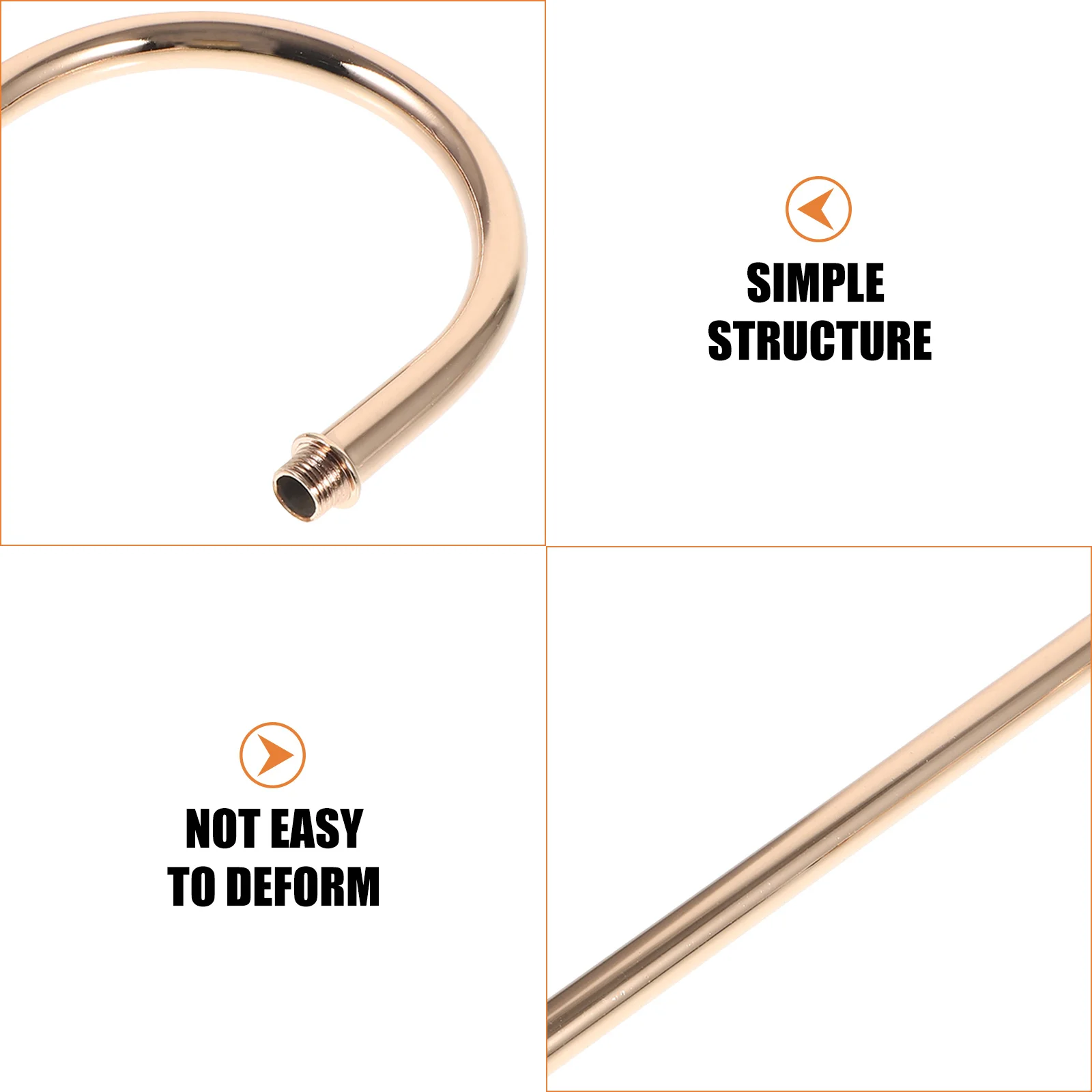 ウォールライト曲げ管アクセサリー 215mm フレンチゴールド M10ネジ ランプ製作ステム 壁掛けランプ修理用 照明器具 ダウンロッド