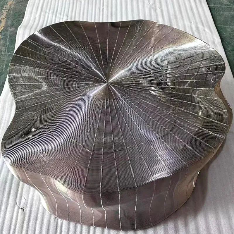 Stainless steel coffee table personalized creative weaving living room villa hotel combination tea table