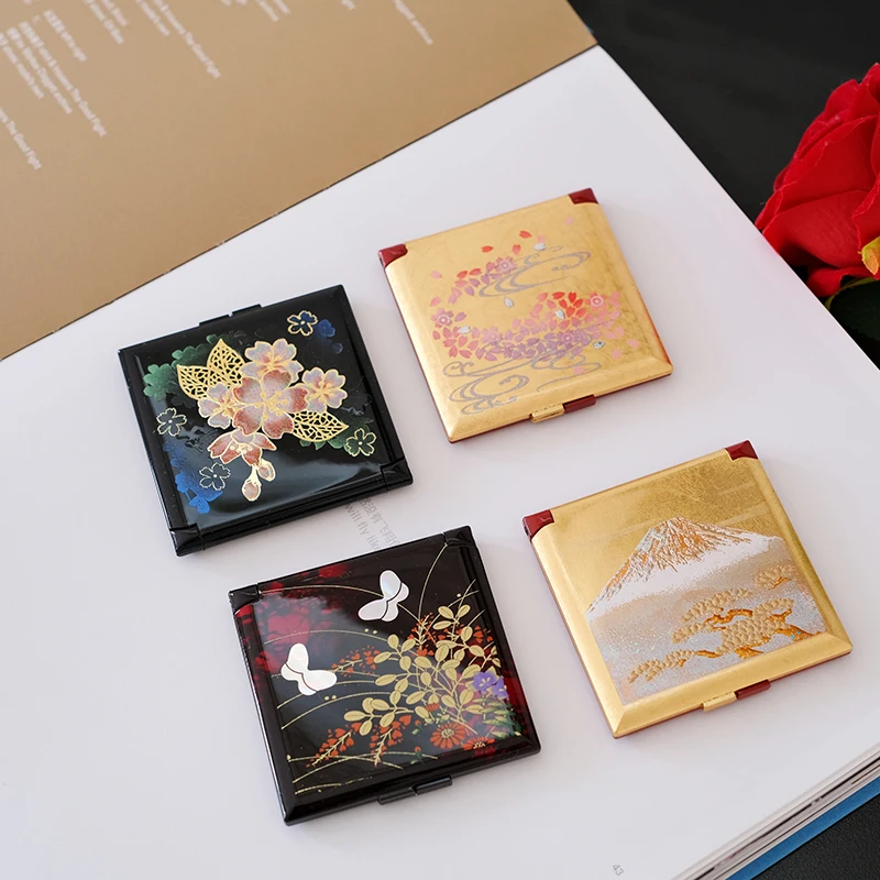 

Japanese Import Yamanaka Lacquer Compact Mirror Portable High-end Handheld Makeup Mirror for Women