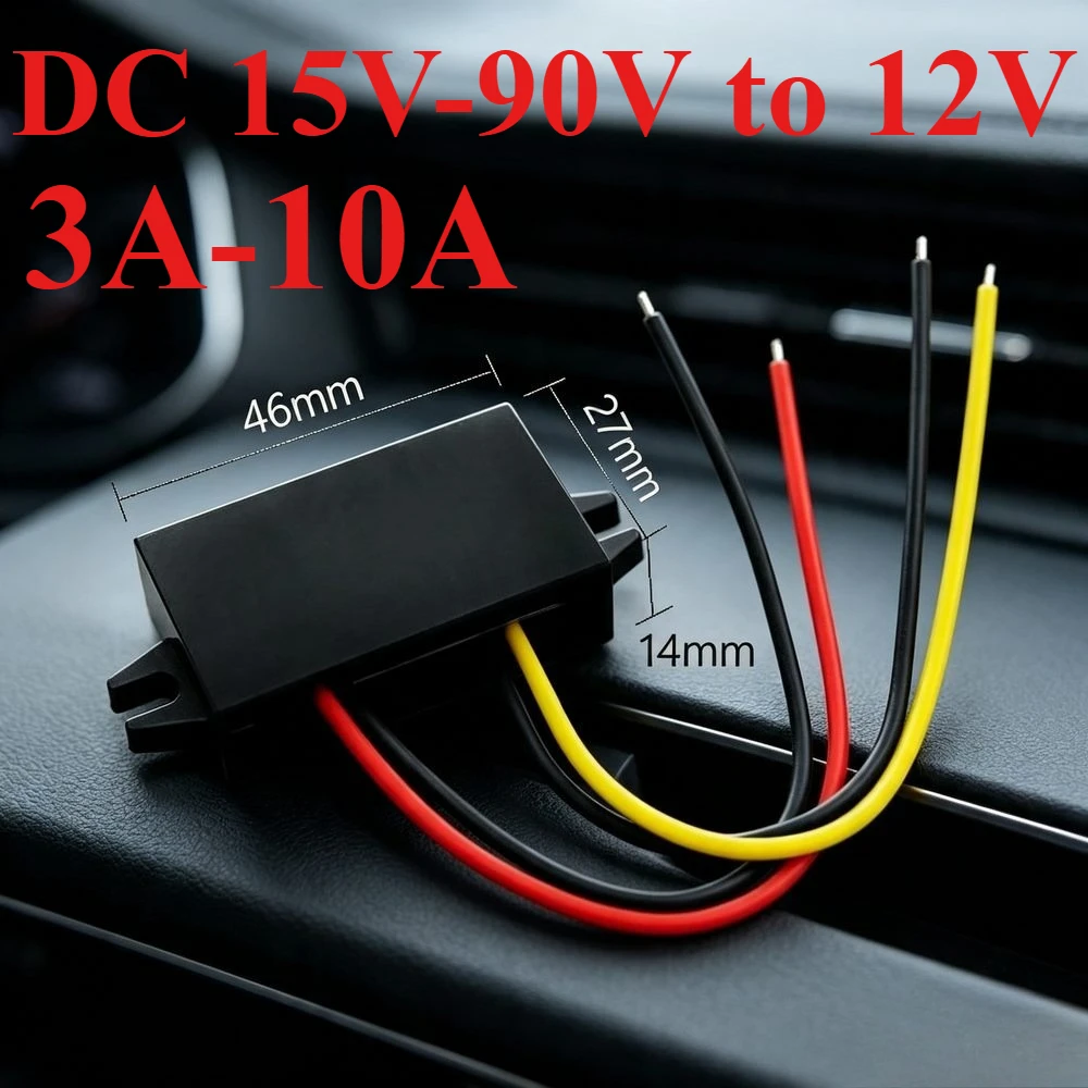 24V36V48V60V 80V90V72V to 24V 5V 9V 13.8V 15V 19V 36V DC Converter 15V-90V to 12V Converter Solar Voltage Reduction Power Module