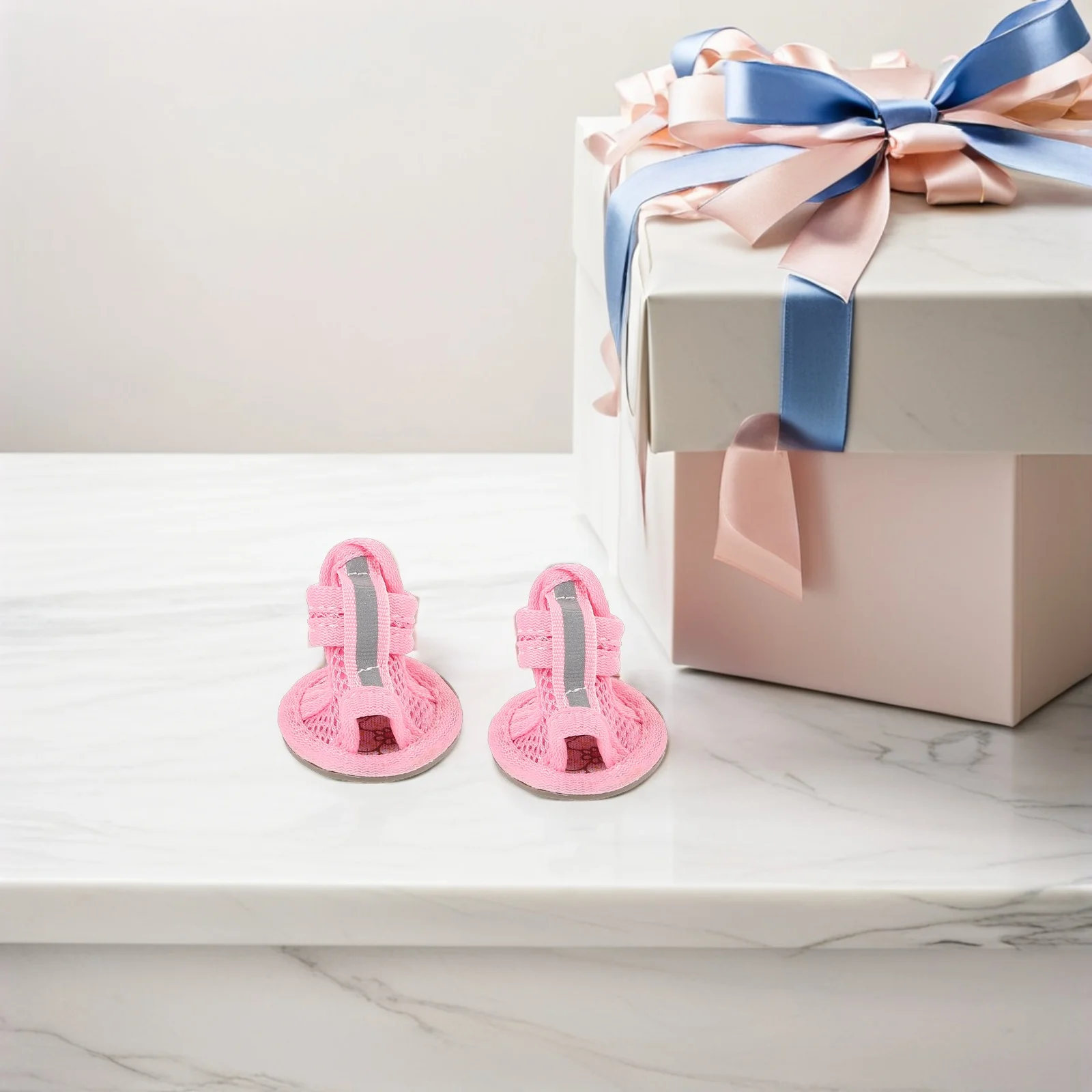 

Summer Dog Shoes Pet Sandals Pets Sandles for Raincoat Pink Breathable Mesh Sneakers