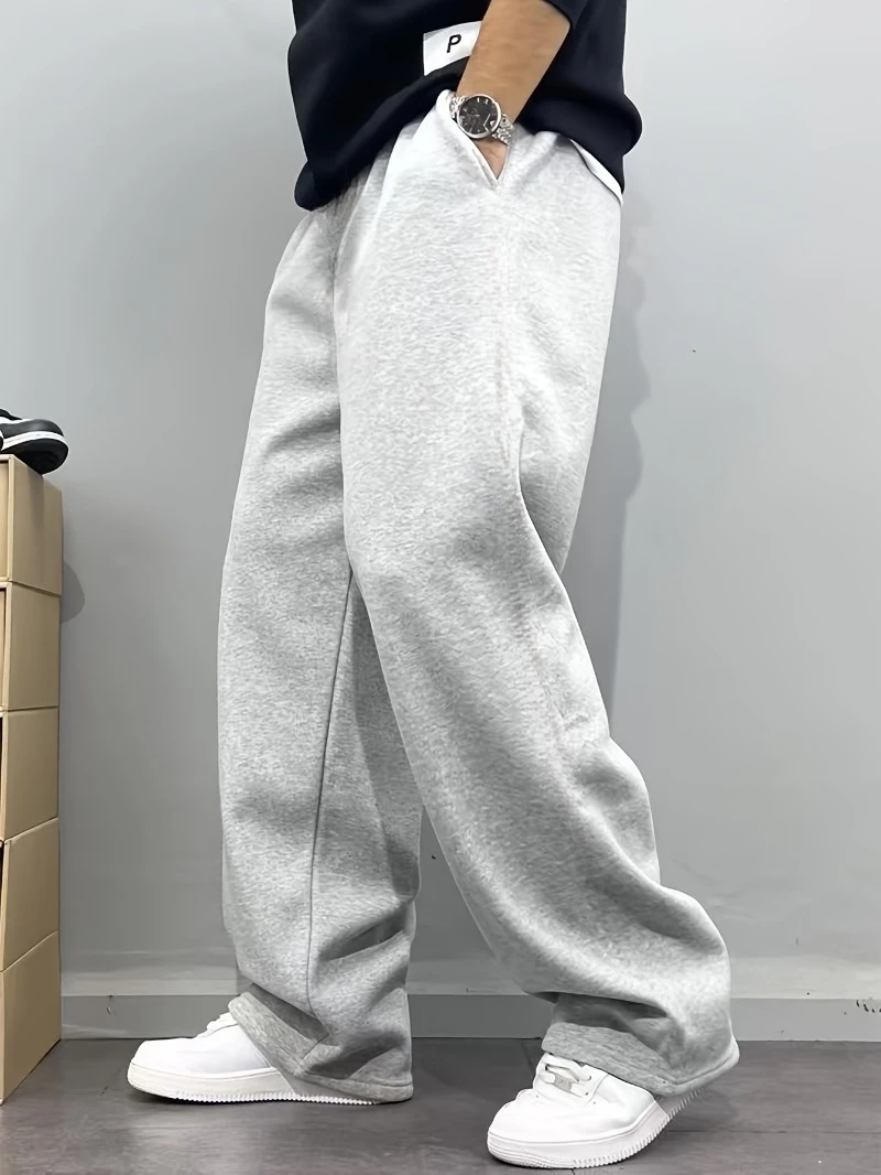 

Men'S Jogger Pants - Elastic Waist & Drawstring, Side Pockets, All-Season Comfortable Fabric, Mid-Rise Casual Athletic Pants Gym