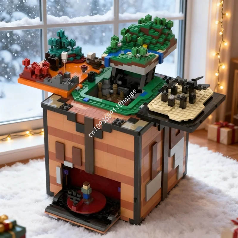 2325 Stück MOC My World Basteltisch Worlded Modell Bausteine Spielzeug Konstruktion DIY Weihnachtsgeschenke Kreative Idee Geburtstag