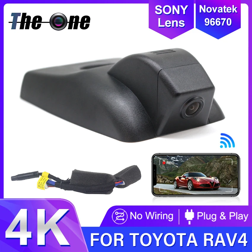 

Hidden Car DVR Wifi Video Recorder 4K Dash Cam Camera Easy Installation For Toyota RAV4 Xa40 GXL 2016 2017 2018,Car Accessories