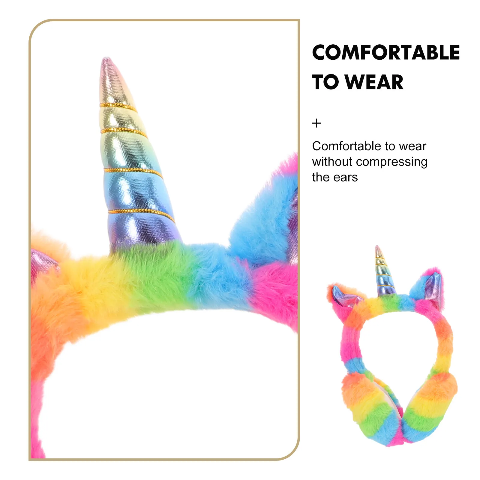 2 قطعة الكرتون يونيكورن الأذن يفشل لينة الاطفال الشتاء عقال للطقس البارد في الهواء الطلق الدفء قابل للتعديل الأذن يغطي للفتيات الفتيان