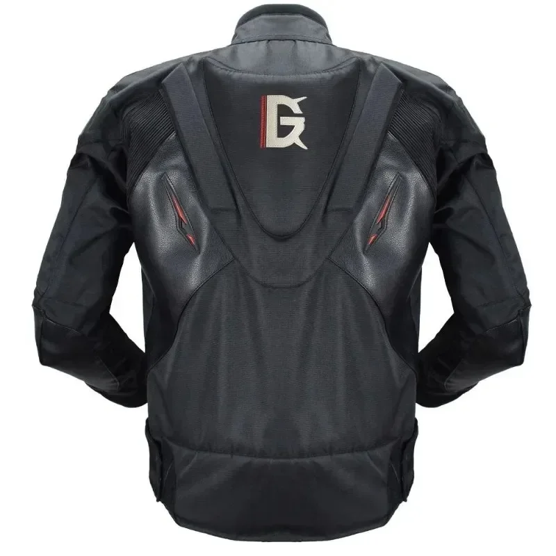 Breathable Mesh Thermal Warm Lining Motorcycle Windbreaker Jacket Men Shock Absorb Protective Padding Motorbike Cycling Clothes