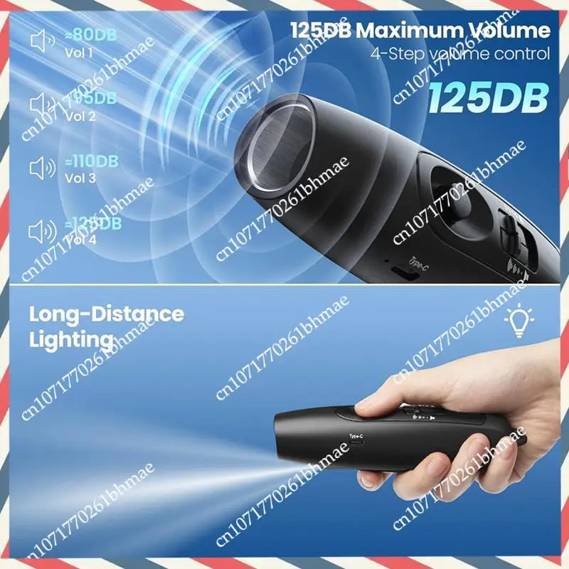 -A21Z 5X صافرة إلكترونية مع شحن USB، صافرة طوارئ لمدربي الحكم، للتخييم في الألعاب الرياضية الخارجية #4