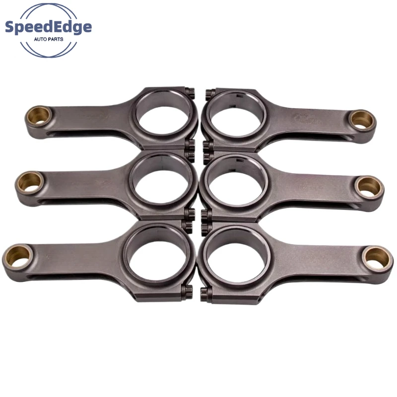 OEM M52B28 6PCS Racing Connecting Rods For BMW 3 Series E46 1998-2007 325i 328i 330i 325 Ci 328 Ci 330 Ci 325 xi 328 xi 330 xi