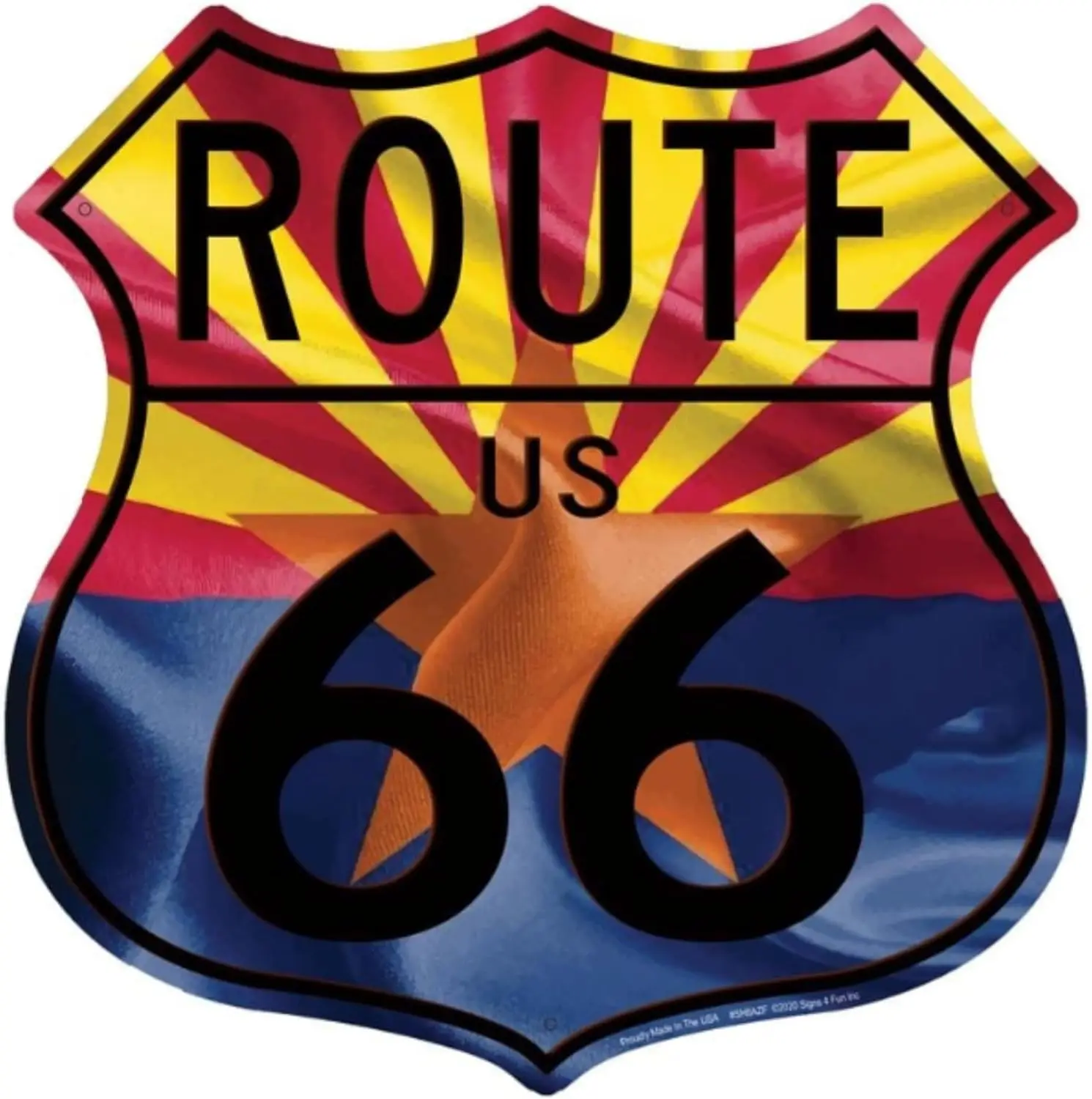 Защитный знак | 66 AZ Флаг защитный знак | 11 ”x 11,5” | Тисненый алюминиевый знак | Сделано в США Защитный знак | 66 AZ Флаг защитный знак | 11 ”x 11,5” | Тисненый алюминиевый знак | Сделано в США