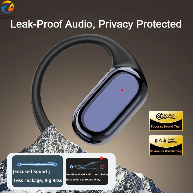 Auriculares inalámbricos con Bluetooth, cascos inteligentes ajustables con tacto para deportes, batería de larga duración, sin dolor, para Xiaomi y iPhone