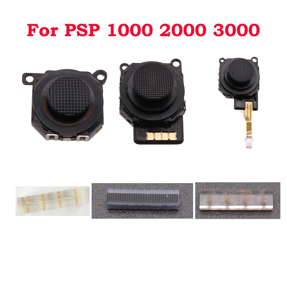 For PSP 1000 2000 3000 3D Analog Joysticks Thumb stick Cap Button Conductive Rubber Bar Replacement