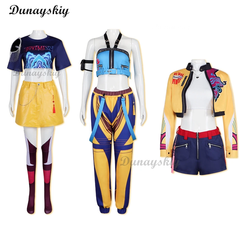 Disfraz de Anime KPop Demon Hunters para mujer, disfraz de Zoey Mira Rumi, trajes de juego de rol de fantasía, traje de fiesta de Carnaval y Halloween