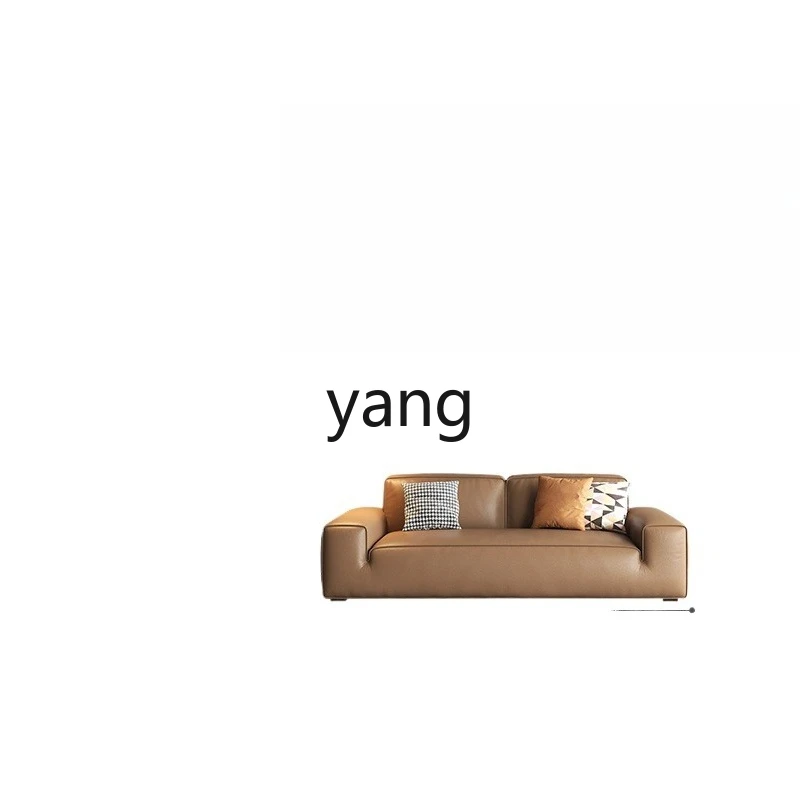 

LMM first-layer cowhide sofa, antique all green leather three-person straight row in the living room