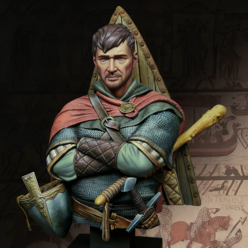 

1/12 Scale Die-Cast Resin Bust Model Kit Ancient Conqueror Statue Unassembled and Unpainted