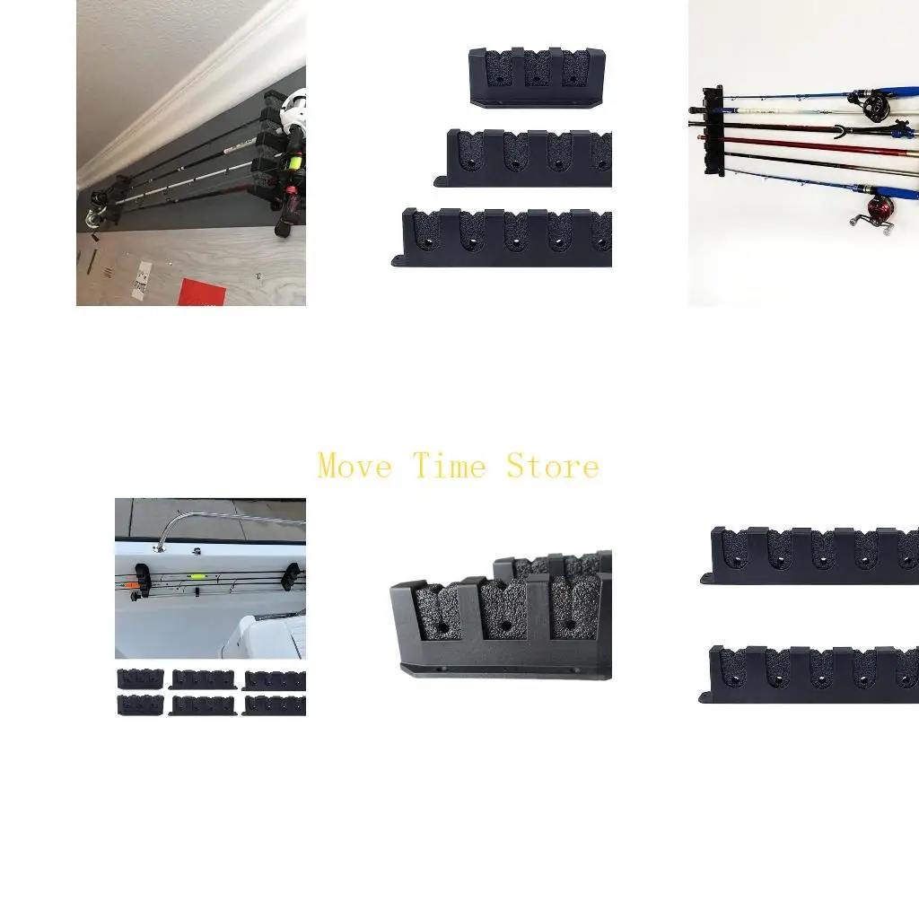 

92ME Portable Fishing Rod Holder Stand 6/4/3-Rod Storage Rod Rack Wall Mount Brackets