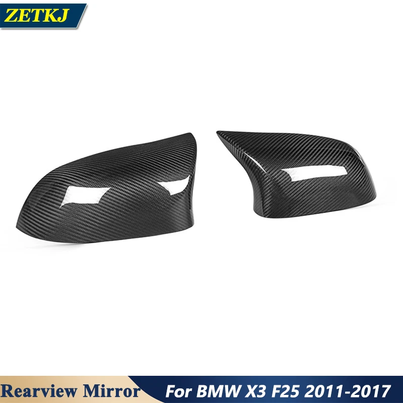 Replacement-type Real Carbon Fiber Rearview Mirror Cover Housing Case For BMW X3 F25 2011-2017 Modification