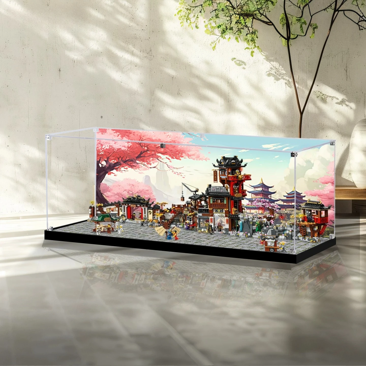Acrylic Storage & Dustproof Display Case for LEGO 71861 First Ninja Village Building Blocks