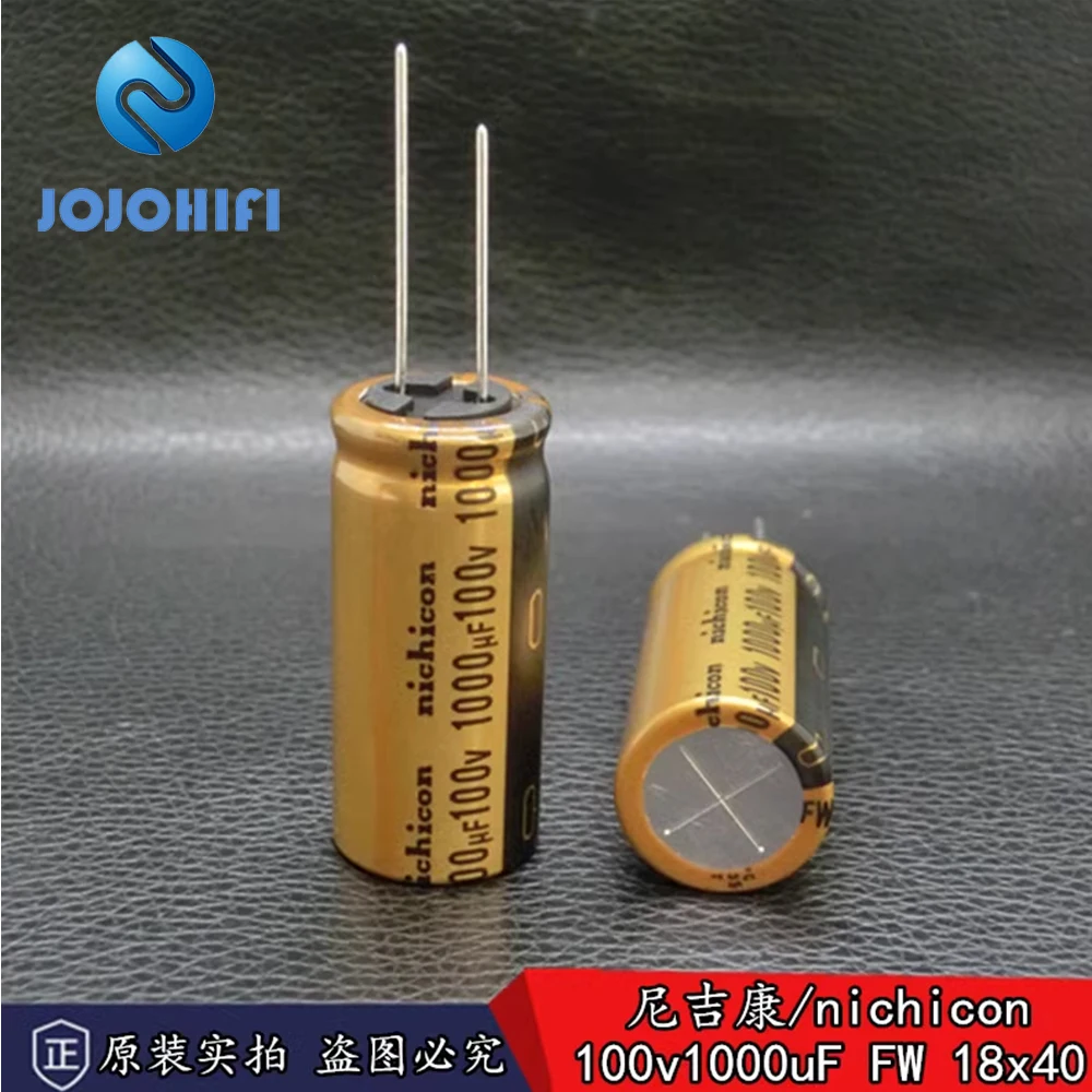 2pcs-20pcs Nichicon FW 100v 1000uF 100V 18X40mm 85℃ Pitch 7.5mm Audio Fever Electrolytic Capacitorss