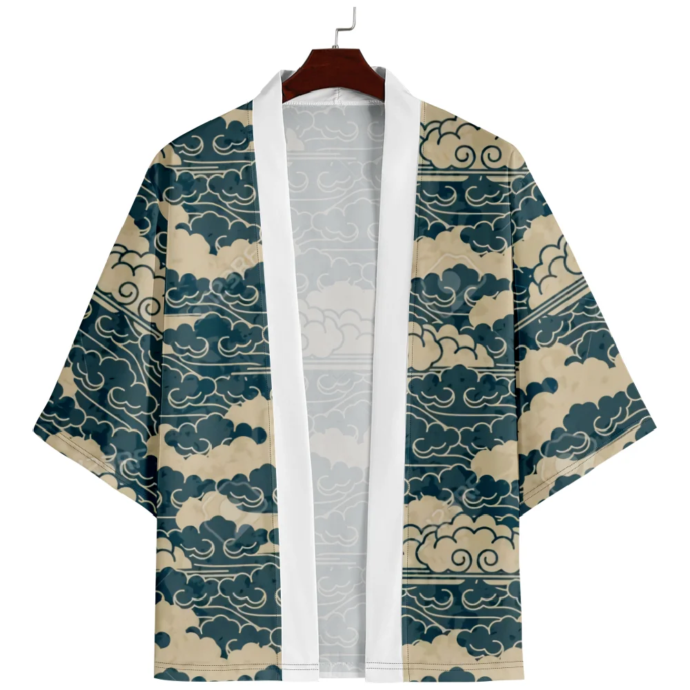 Oversized Print Cardigan Women Men Japanese Kimono Harajuku Cosplay Shirts Yukata Haori Plus Size 6XL 5XL