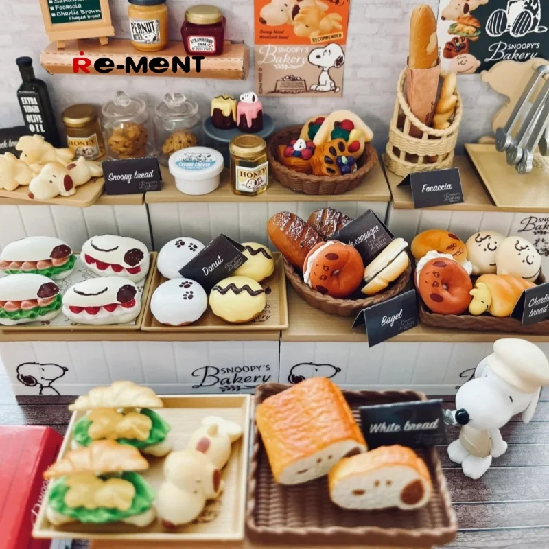 

Snoopy Bakery Baking Workshop Re-Ment Ornament 1-8 Box Miniature Dolls Collection Anime Trendy Blind Box Action Figure Pvc Toys
