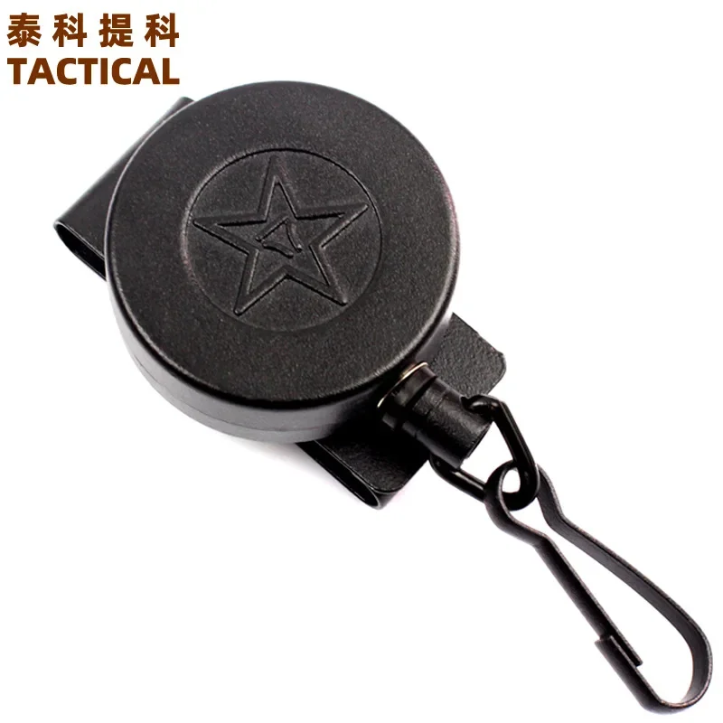 Hunting Accessory For Man 2024 New Autumn Zinc Alloy Key Anti-Loss Retractable Safety Rope Belt Clip High Quality