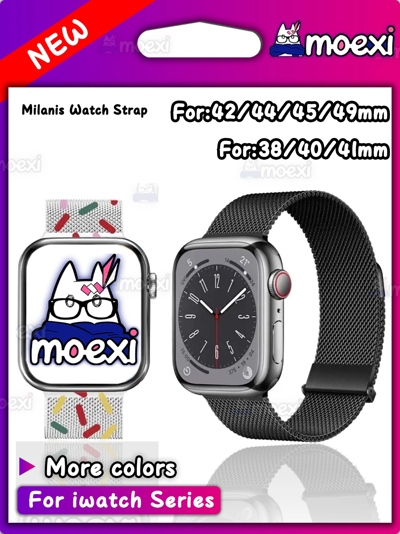 Milanese Strap for iwatch ultra HK8 HK9 Pro Max band 44mm 45mm 42mm 38mm 49mm magnetic H12 Ultra DT8 Plus S9 iwo11/12/13 hello3+