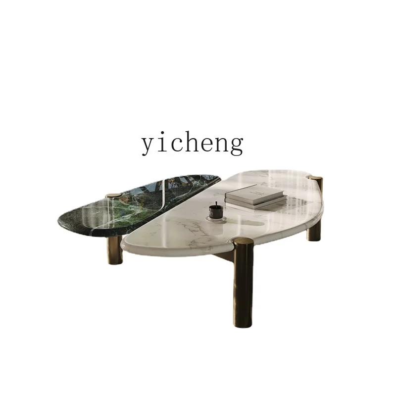 

YY Marble Minimalist Shaped Coffee Table Living Room Home Tea Table