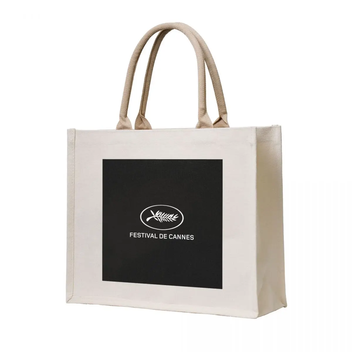 

Festival de Cannes - White Logo Tote Bag Women's bag Woman shopper bag tote bags men sacs de shopping
