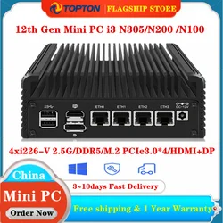 4xi226-v 2.5g lanファンレスファイアウォールルーター,12th Gen intel i3 n305 n200 n100 ddr5 4800mhz mini pc proxmox esxi,ホストサーバー