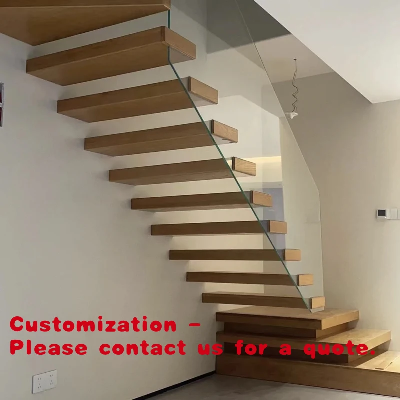 custom.Modern Durable L-Shaped Outdoor Floating Stairs Prefabricated Design