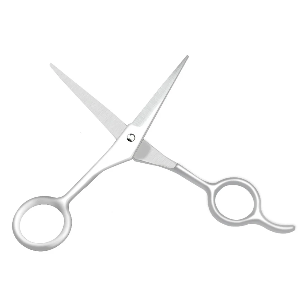 Professional Barber Clippers Hairdressers Scissors Styling Tools Modeling for Barbers Silver Straight Cut