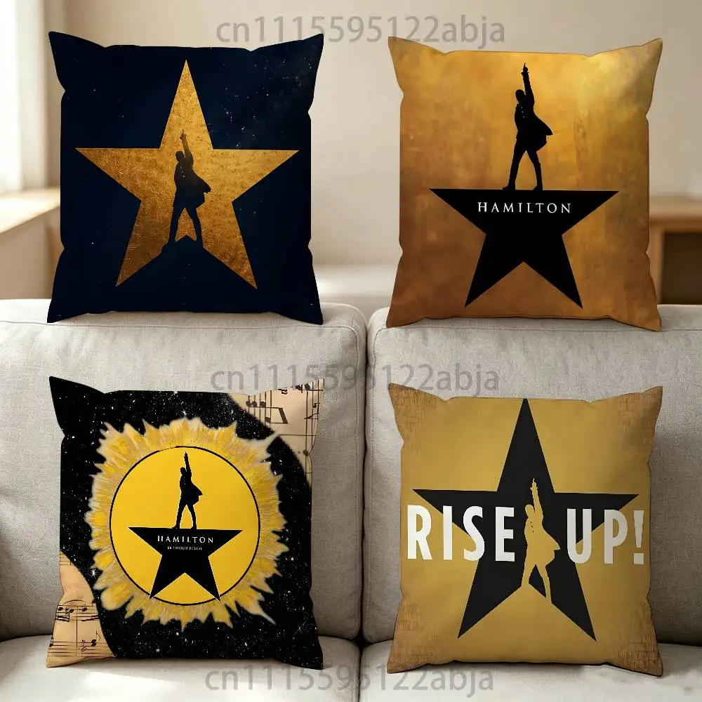 H-Hamilton Throw Pillow Case 40x40cm Decoration DIY Square Chair Pillowcase Pad Cover