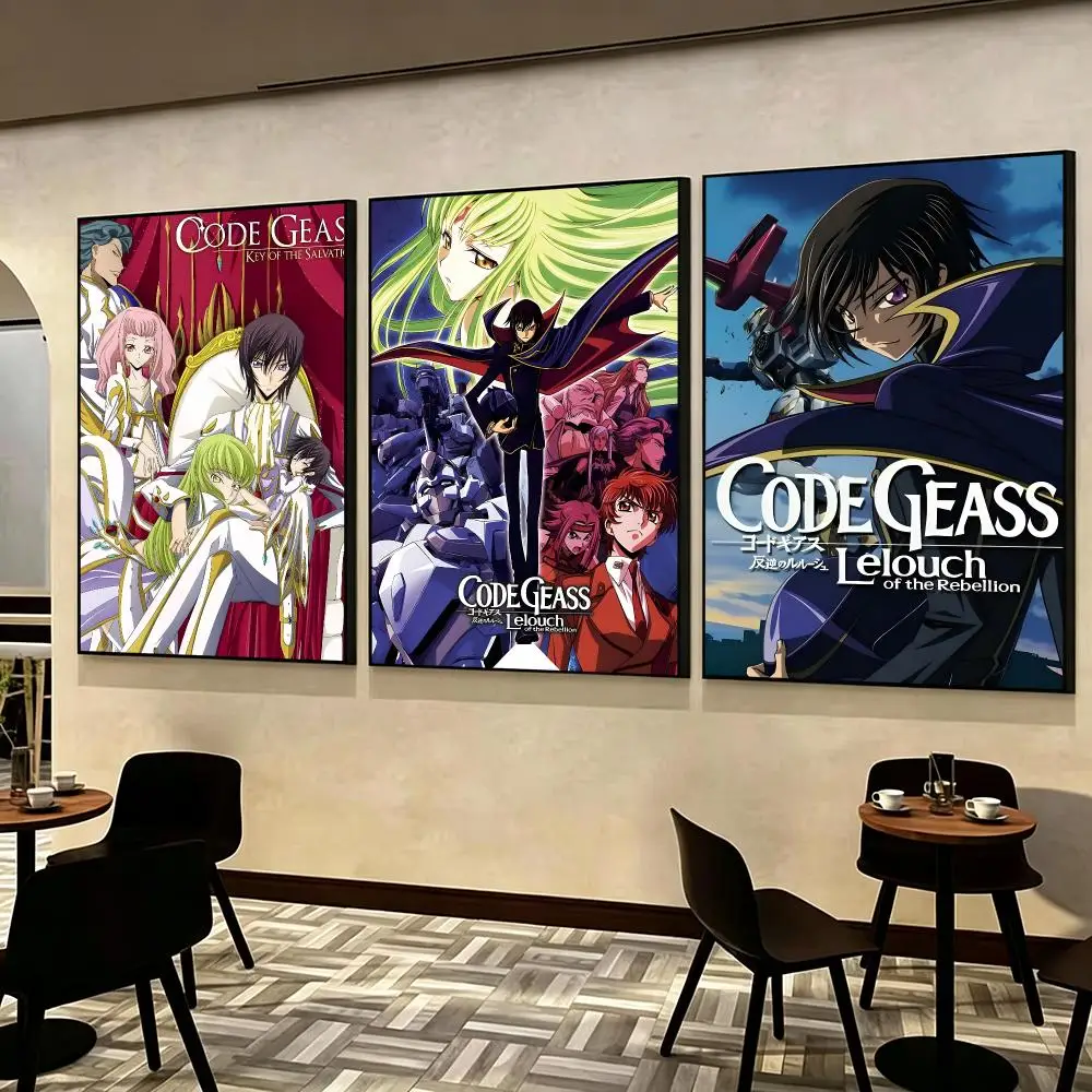 anime Code Geass Lelouch of the Rebellion Poster Poster HD Printing self‑stick Modern upscale Style Wall Art Home Decor For