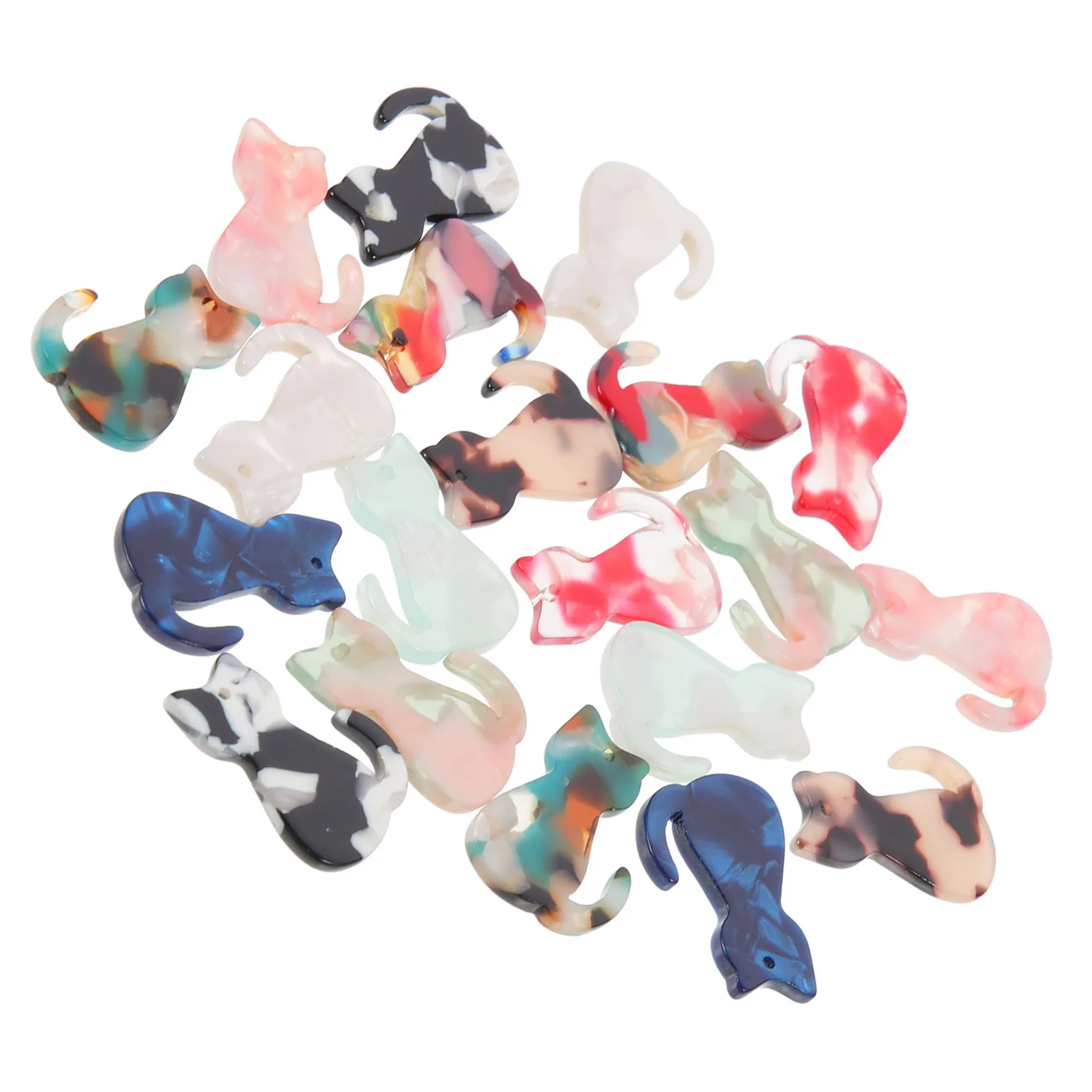 20 قطعة سحر القط رائعتين قلادة رائعة DIY بها بنفسك صنع المجوهرات ديكور حقيبة جميلة اكسسوارات القط قلادة مفتاح ملحقات السلسلة