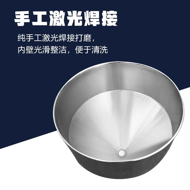 

lkExtra thick 304 food grade stainless steel large diameter funnel paste liquid filling machine food machinery hopper customizat