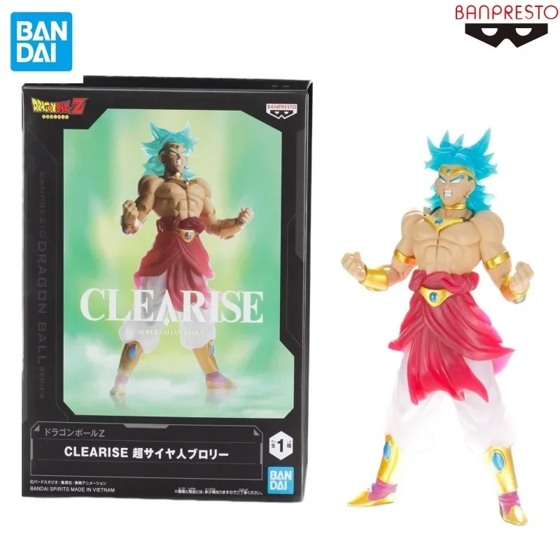 Bandai banpresto original dragon ball z clearise super saiyan broli anime figura de ação brinquedos modelo colecionável presentes para crianças