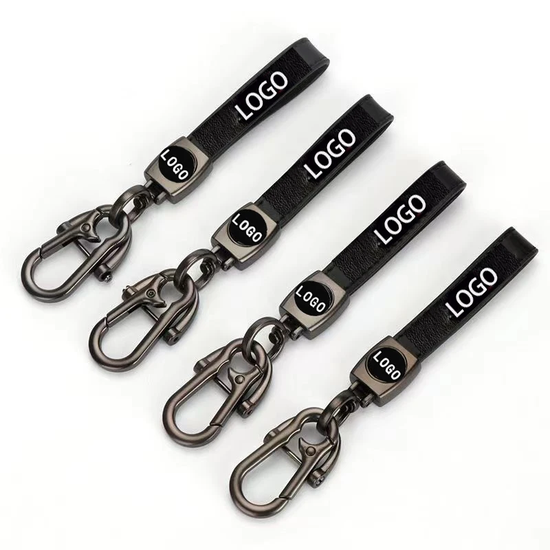 Car KeyChain Customized LOGO Detachable Metal 360 Degree Rotating Horseshoe Buckle Key Chain For Men Women Gifts