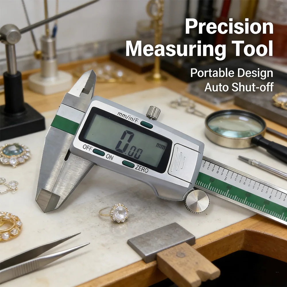 6 Inch 150mm Digital Vernier Caliper Stainless Steel Micrometer Measuring Tool Depth Ruler Messschieber Paquimetro