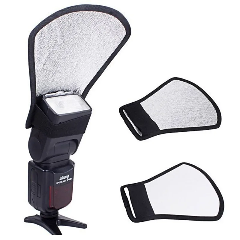 Universal Flash Diffuser Softbox Silver/White Reflector for Canon Nikon Pentax Yongnuo Speedlite Photography Accessories