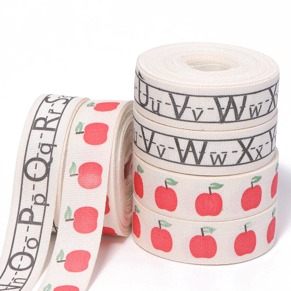 5 Yards/Rolle 16mm bedrucktes Baumwollband mit Buchstaben, handgemachte Schleifen, Geschenkverpackungsband für Geburtstag, Hochzeit, Weihnachten, Partydekoration – Detail 6