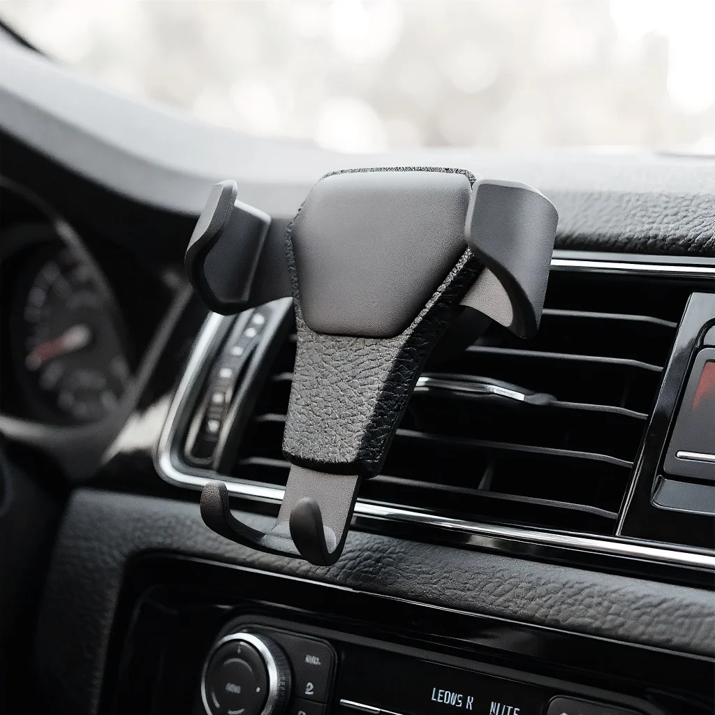 

Universal Gravity Car Phone Holder - Air Vent Clip Mount for iPhone/Samsung - Secure Auto Phone Stand