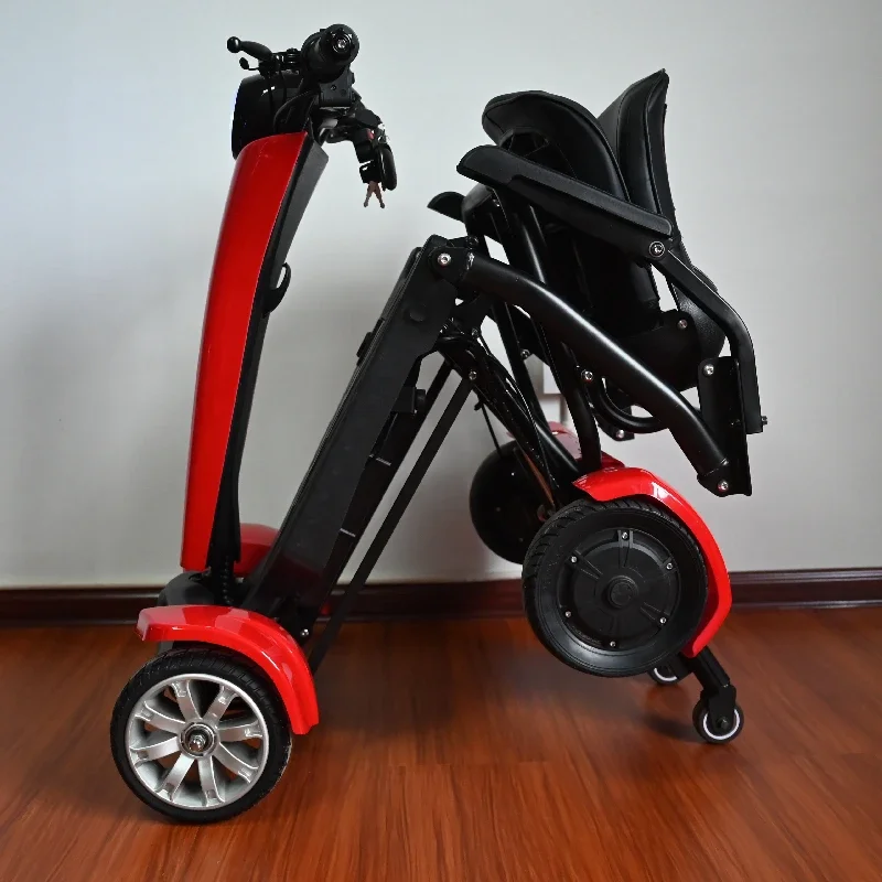 Electric auto-folding seniors scooter 4 Wheel Power scooter Handicap Lightweight Scooter for seniors