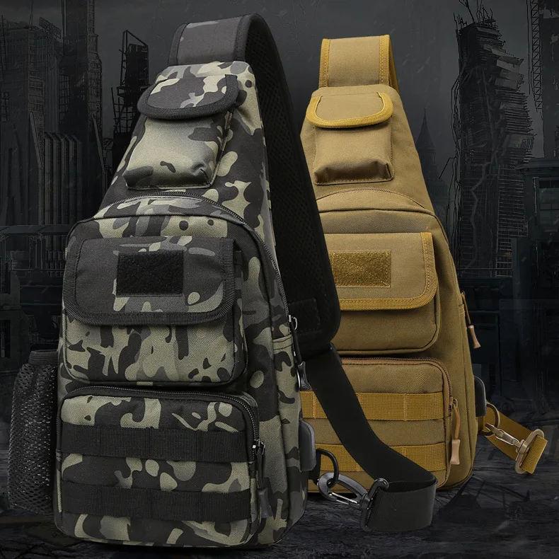 新しいメンズアウトドアルヤ戦術シングルショルダー多機能クロスボディバックパック