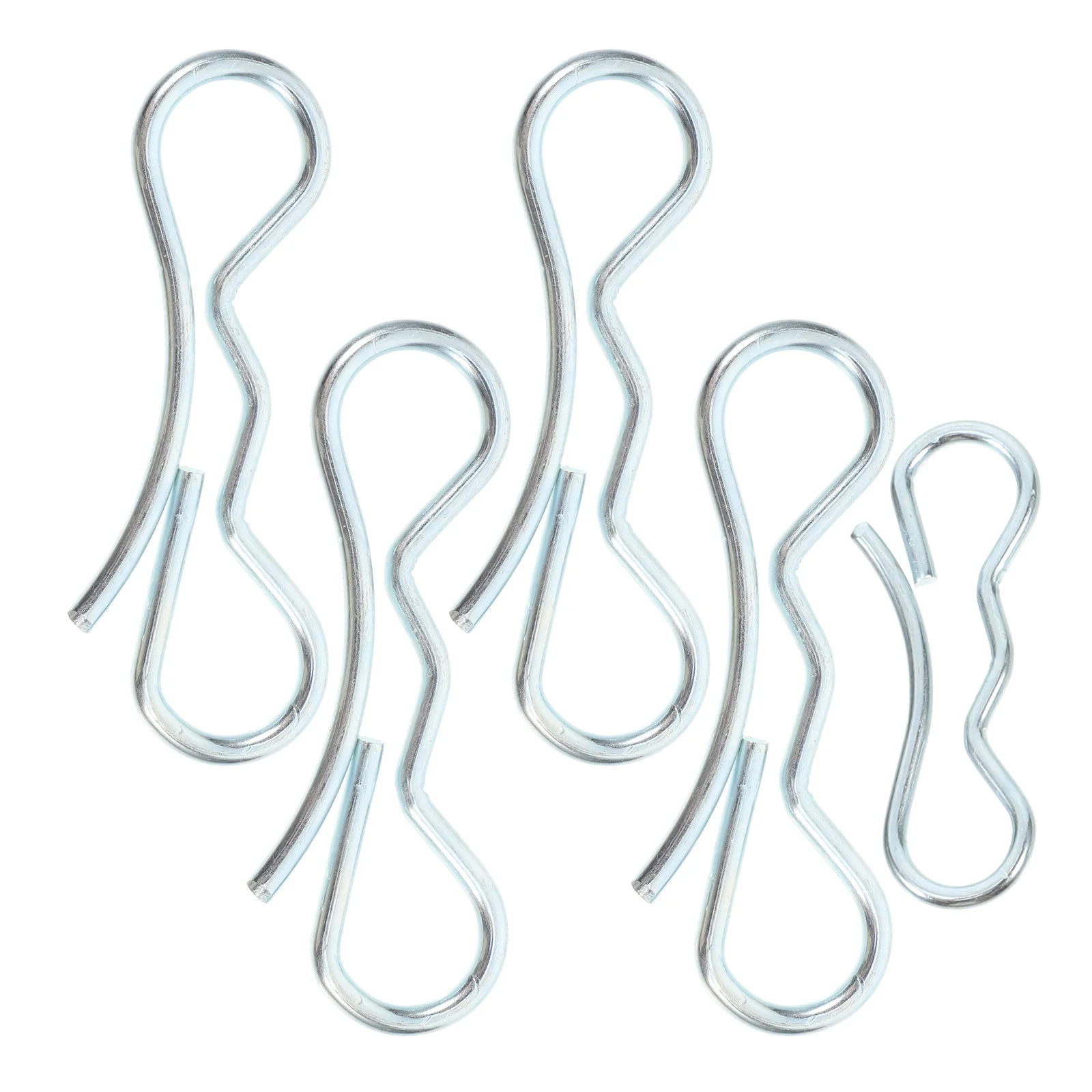 5 Deck Clamp Set Clips Galvanized Iron Cotter Pins Spring Fastener Hitch Lock Small Mounting Brackets Pin Type Durability